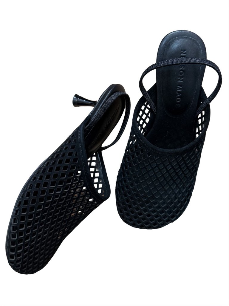 Nelson Made Aya Mule Black Leather Euc $349 Sz 37 — image 2 of 6